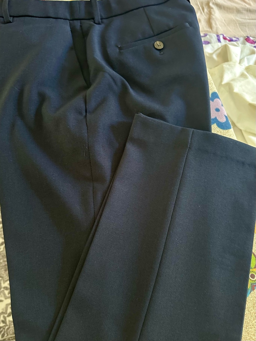 Uniqlo Women's Navy Straight-Leg Dress Pants